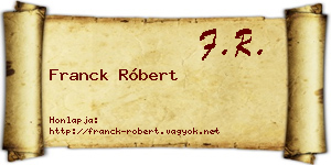 Franck Róbert névjegykártya
